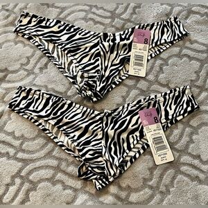 2-Pack Smart & Sexy Zebra Print Panties Size 8 NWT Animal Print